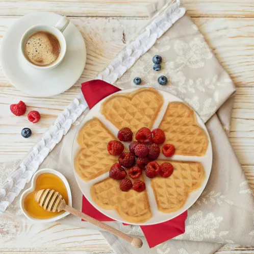 Waflera Corazon 5 puestos